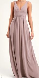 LuLus Taupe Maxi dress